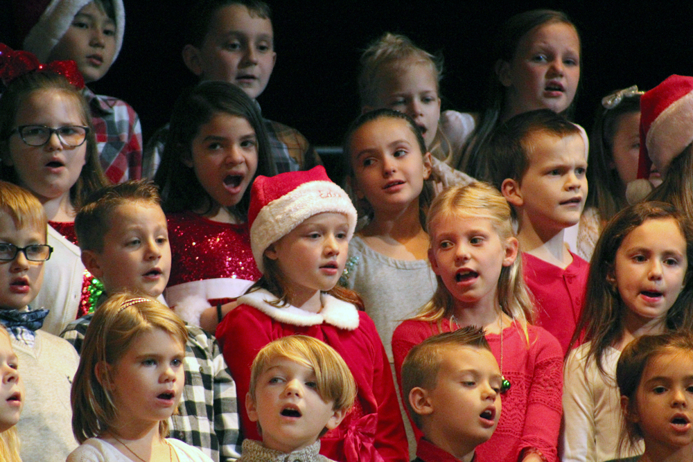 photo of students singing